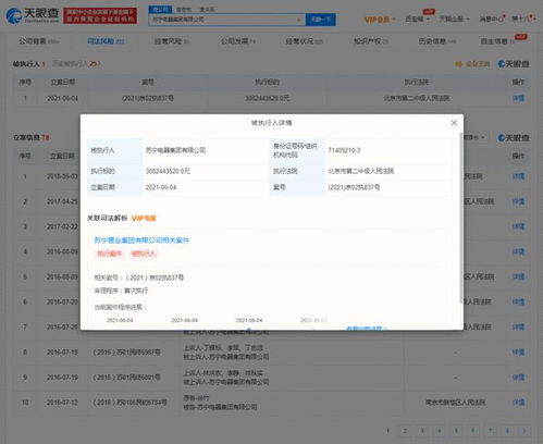 突發(fā) 蘇寧電器集團(tuán)被強(qiáng)制執(zhí)行超30億