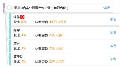 深圳道合實(shí)業(yè)投資合伙企業(yè) 有限合伙